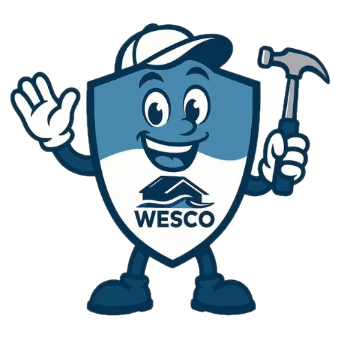 Wes holding a hammer